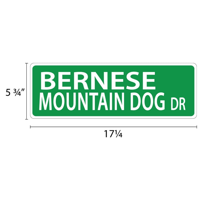 Bernese Mountain Dog Street Sign