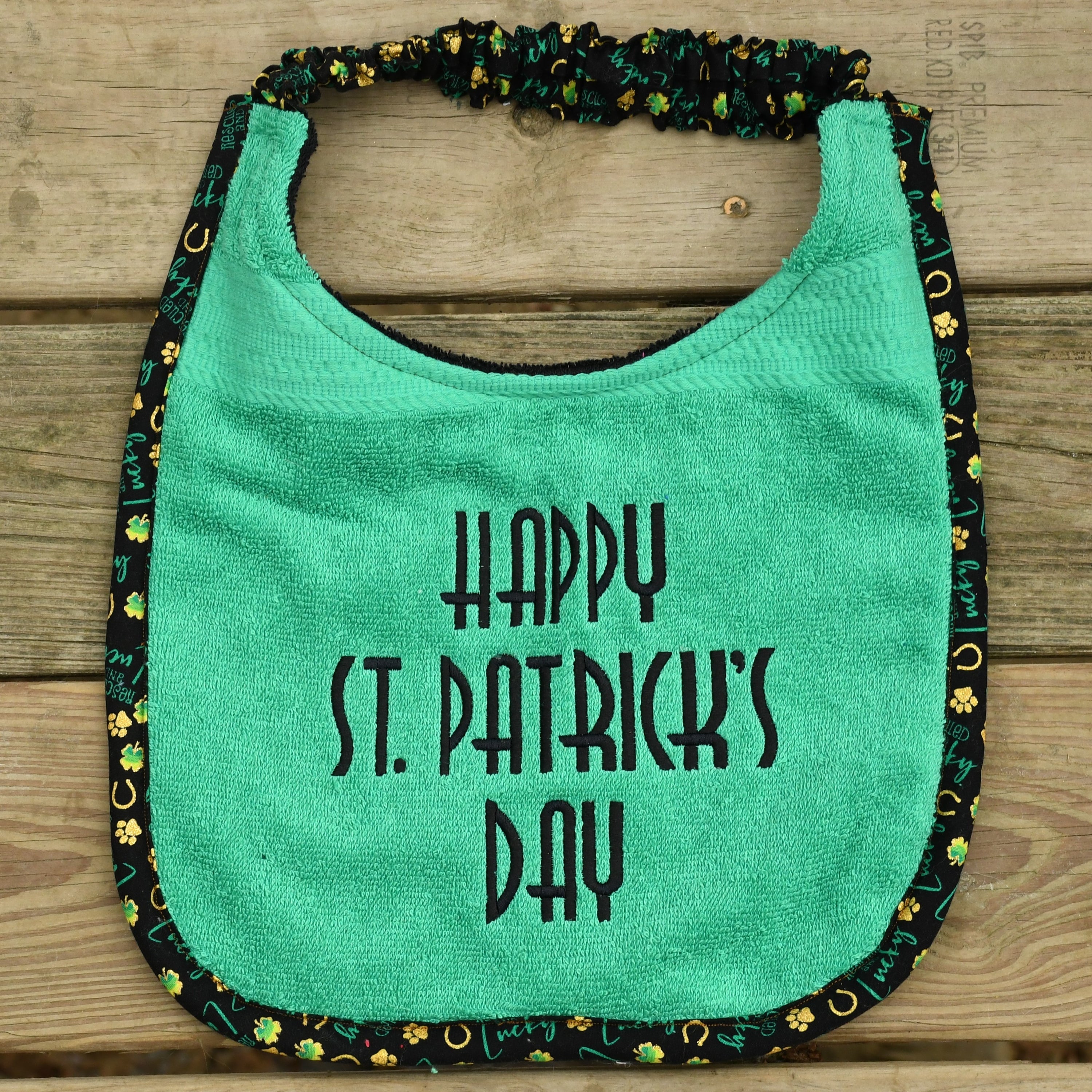 Happy St. Patrick's Day, Drool Bib