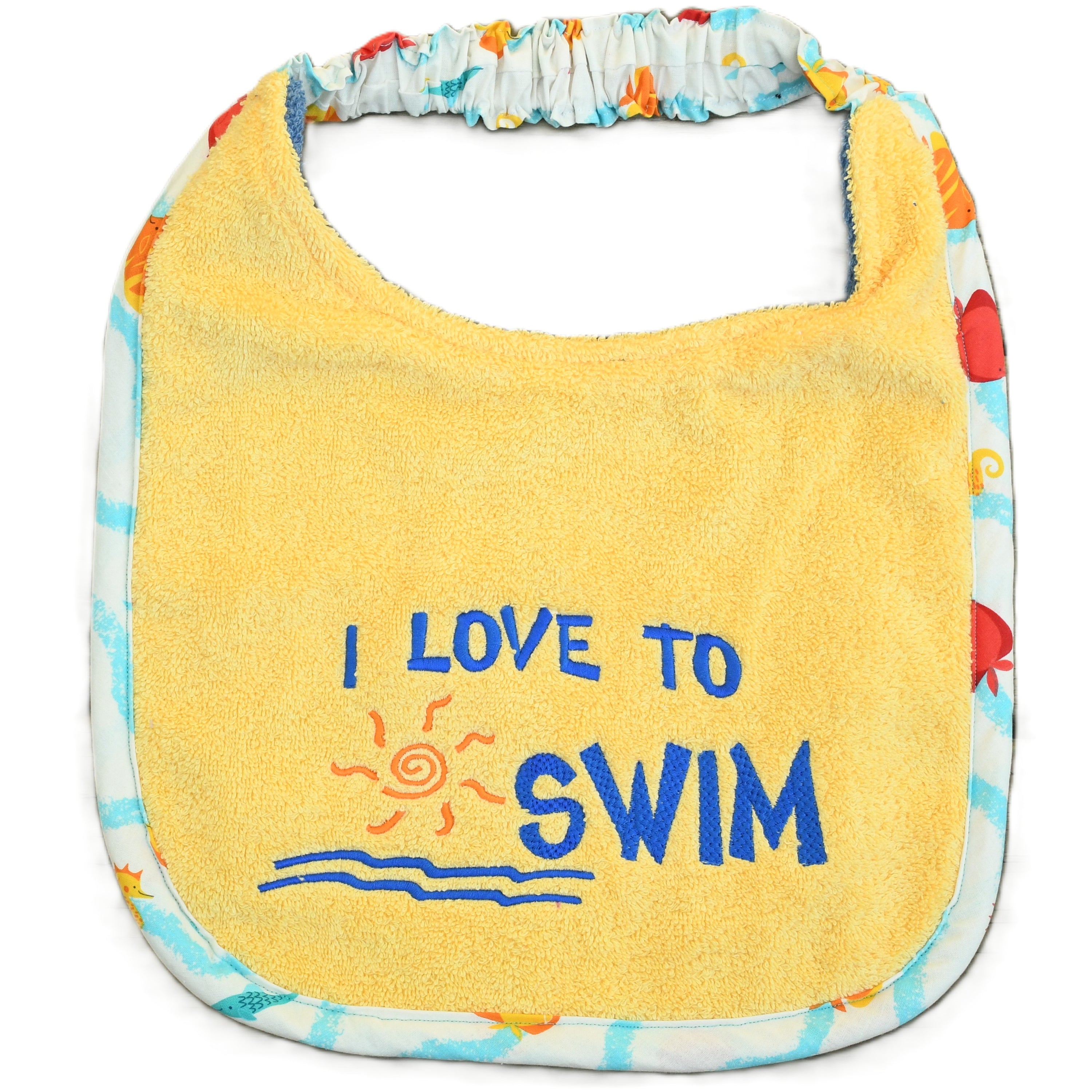 I love to swim, Drool Bib