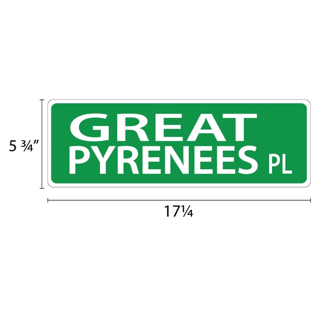 Great Pyrenees Street Sign