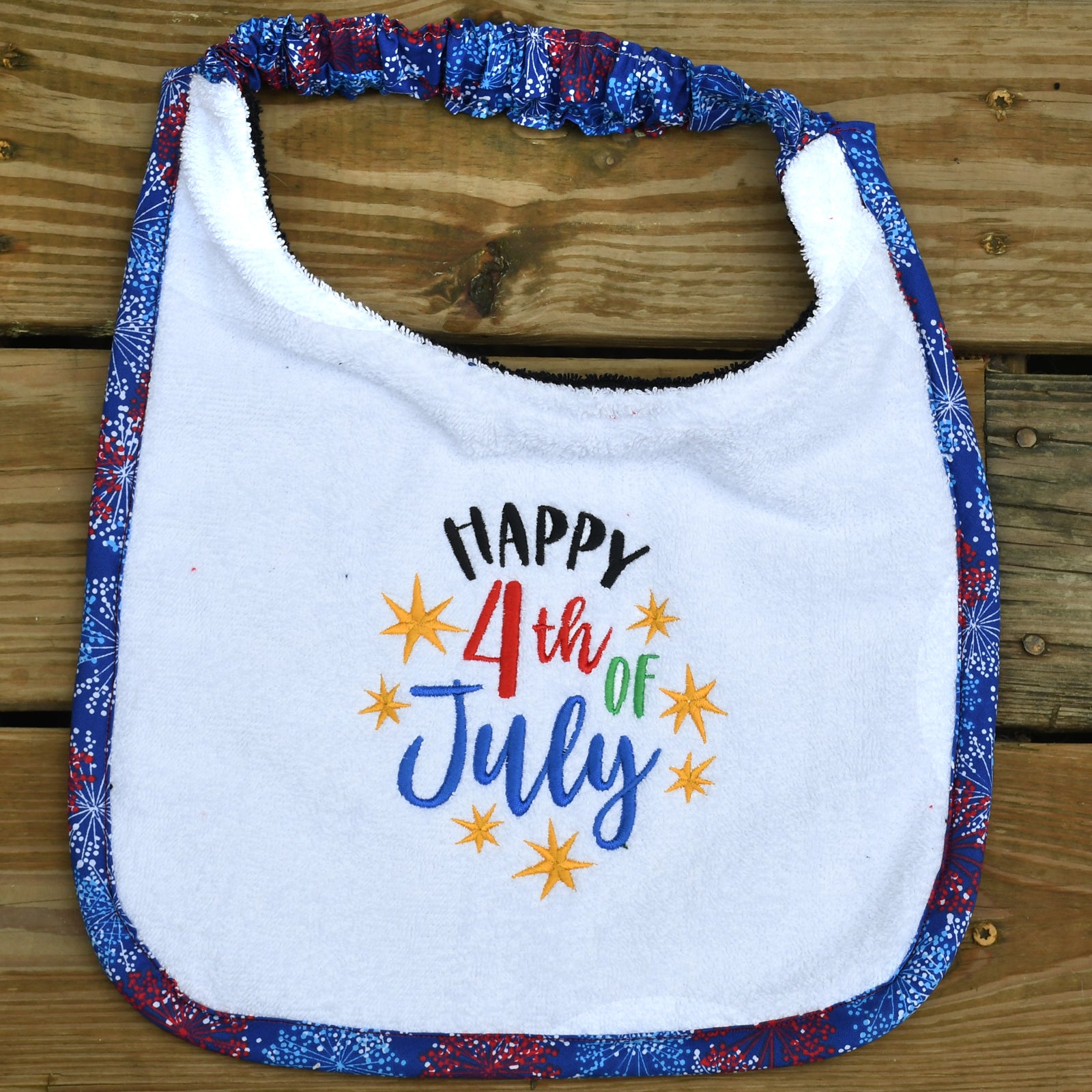 Happy 4th of July, Drool Bib