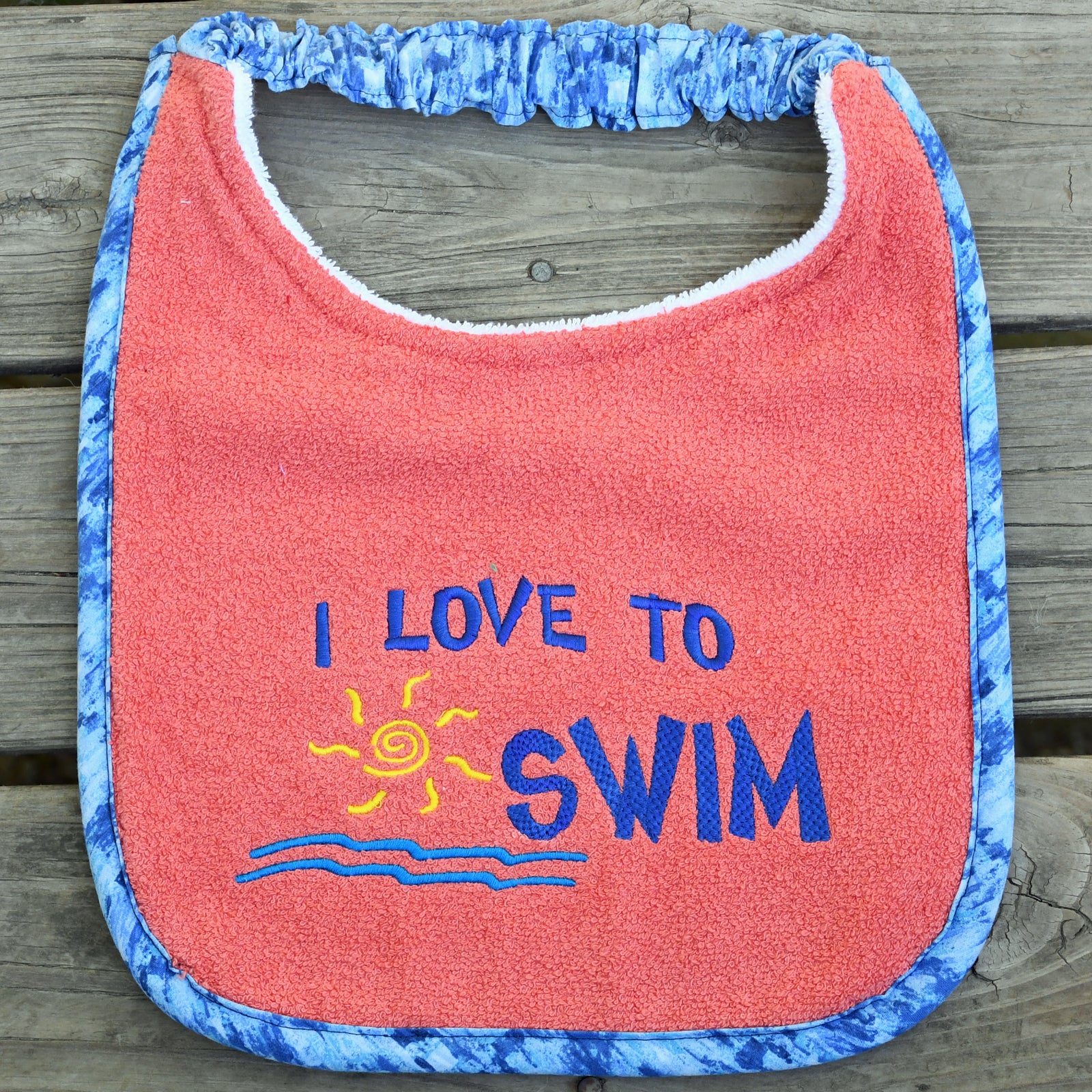 i love to swim, Drool Bib