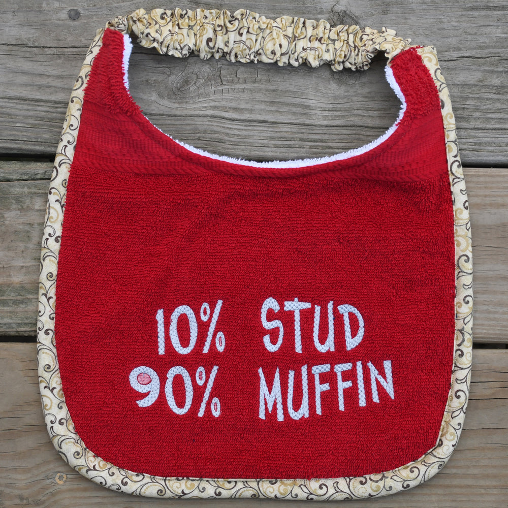 10% Stud 90% Muffin, Drool Bib