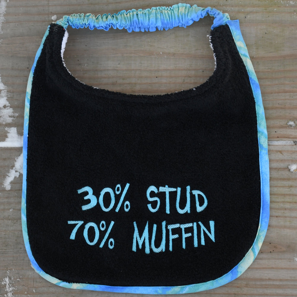 30% Stud 70% Muffin, Drool Bib