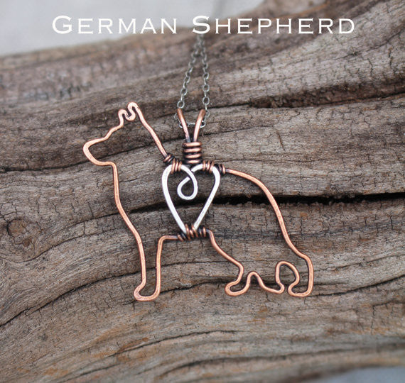 Sterling silver german shepherd necklace new arrivals
