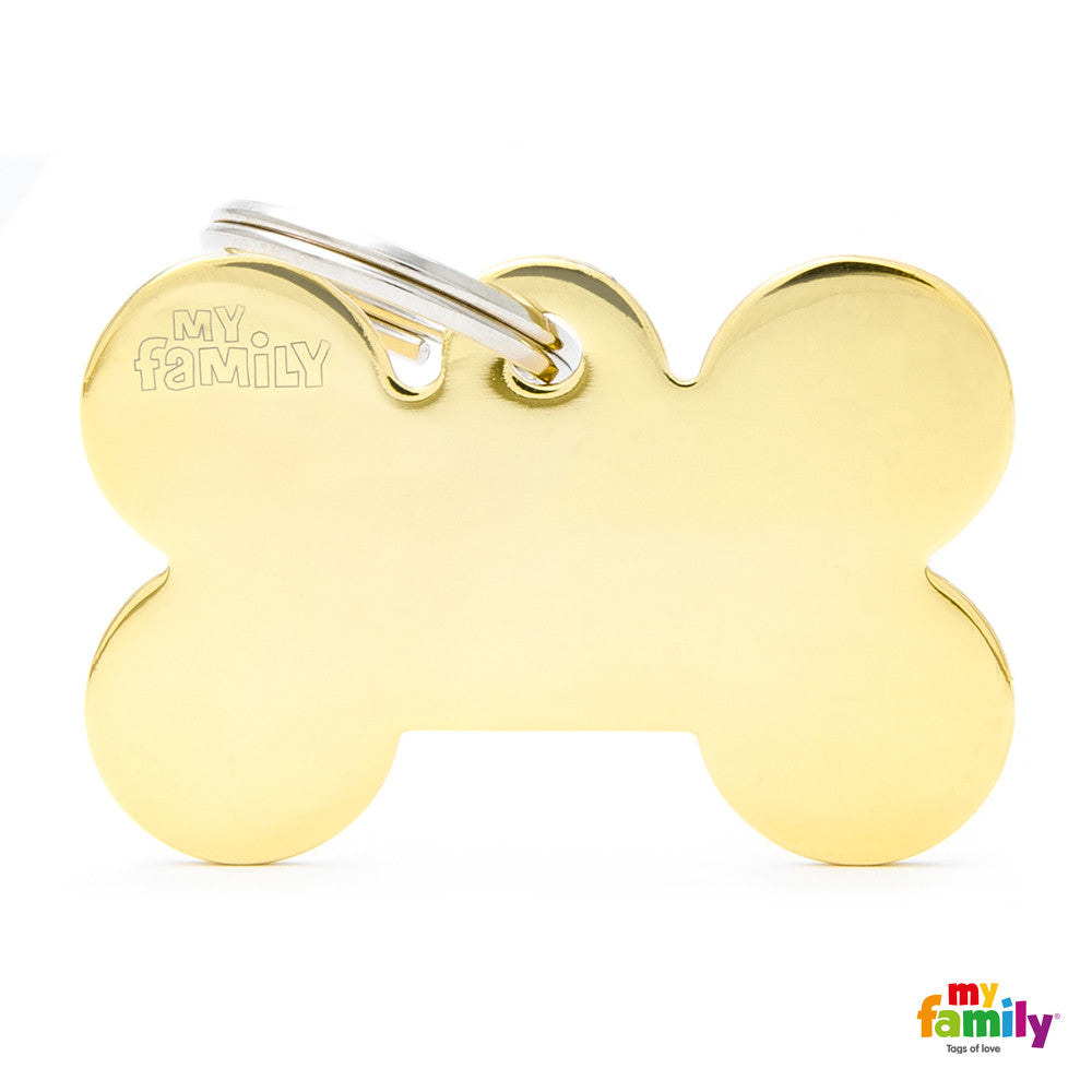 Gold bone outlet dog tag