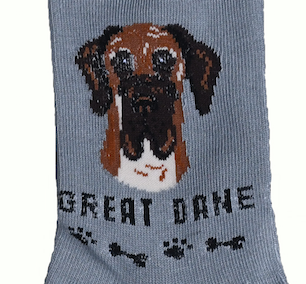 "Foozys Great Dane Socks" - one size fits most