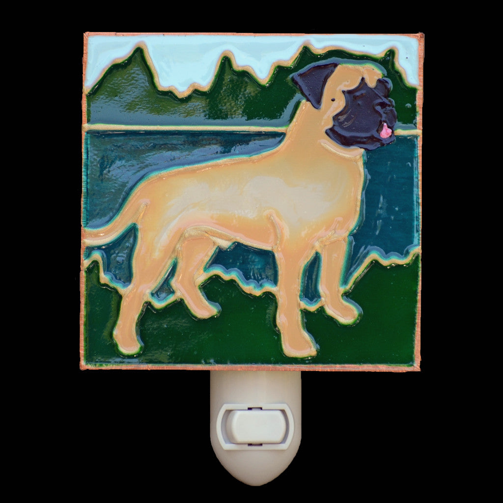 Stained Glass Bullmastiff Night Light