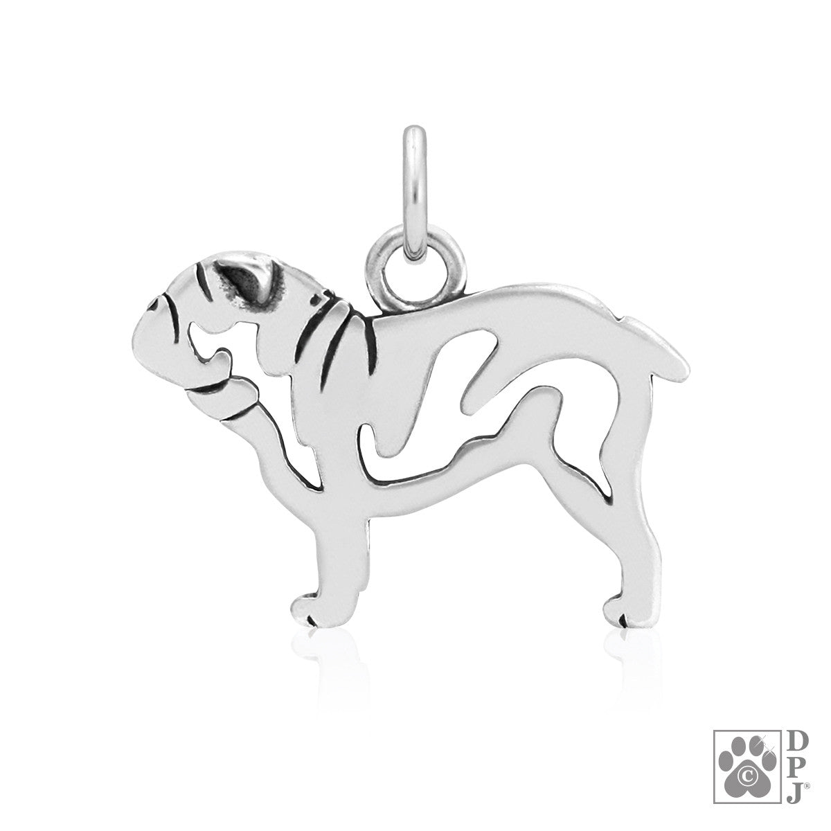Sterling Silver Bulldog Pendant