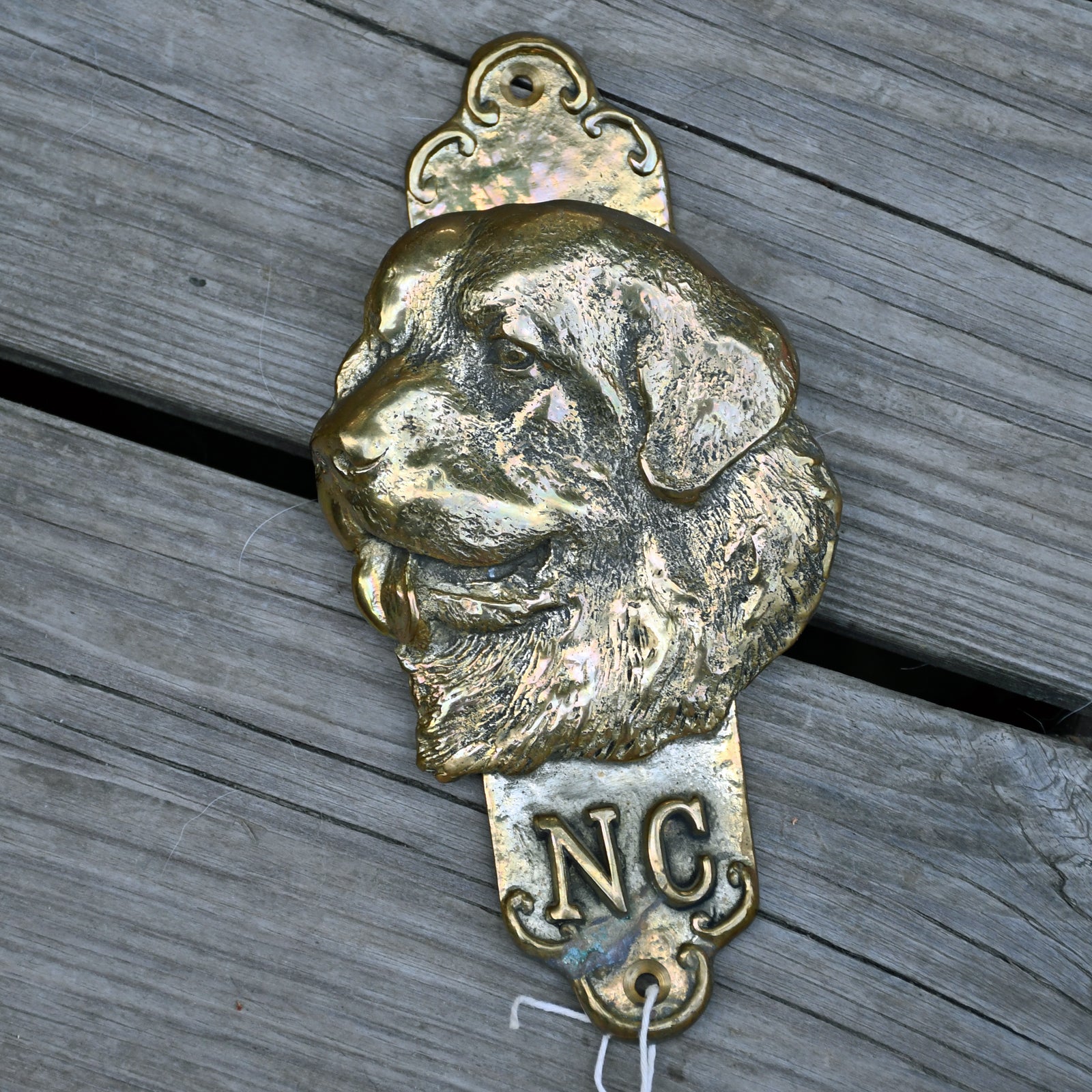 Vintage Brass Sheep Dog Knocker by Gem Woodcrafts retailer