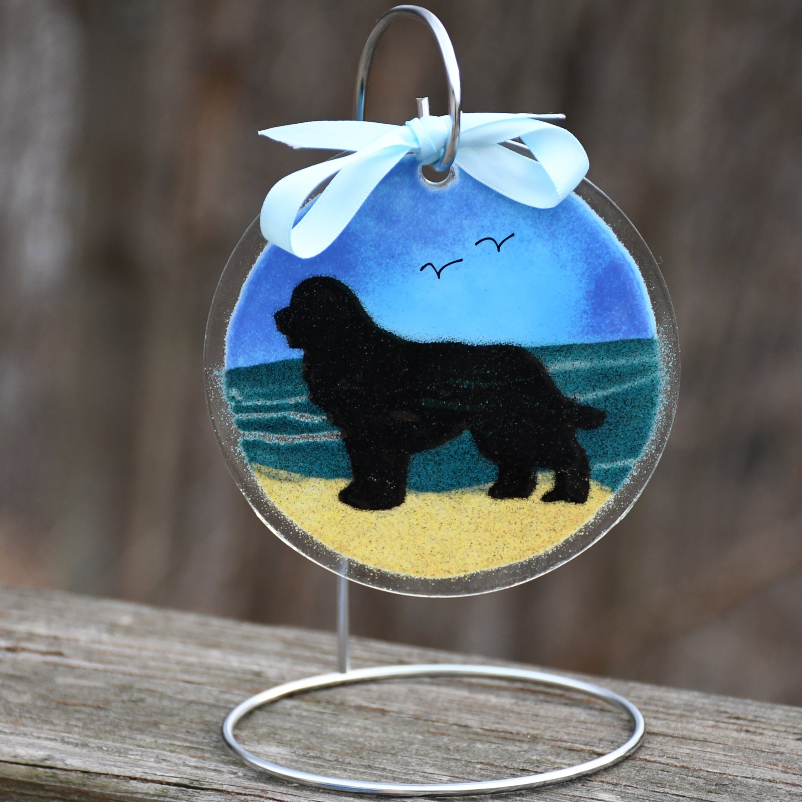 Newf Ornament/Suncatcher - Black