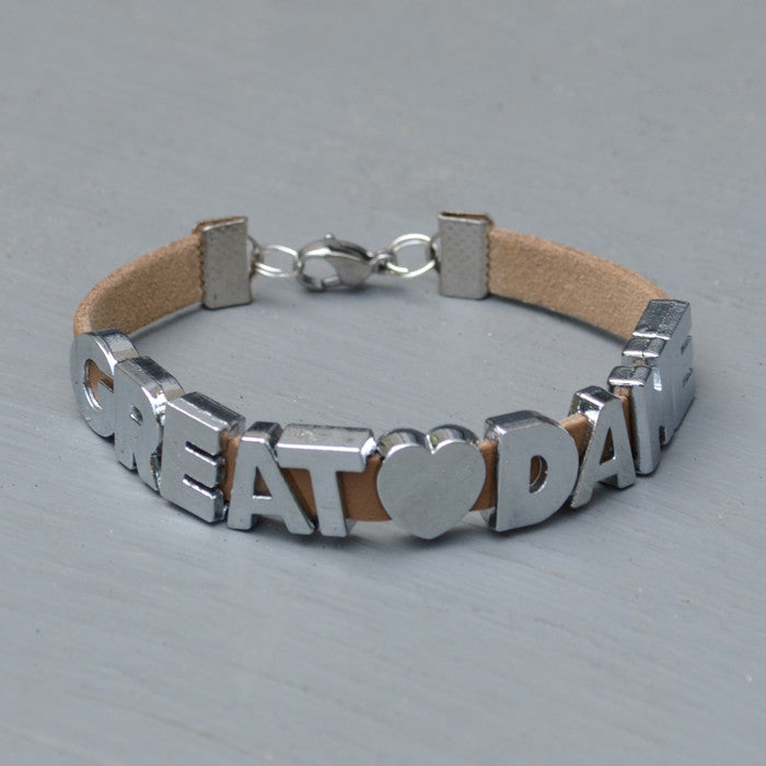 "GREAT DANE" charm/friendship bracelet - 7.5 inches