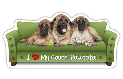 Mastiff Couch Pawtato - Magnet
