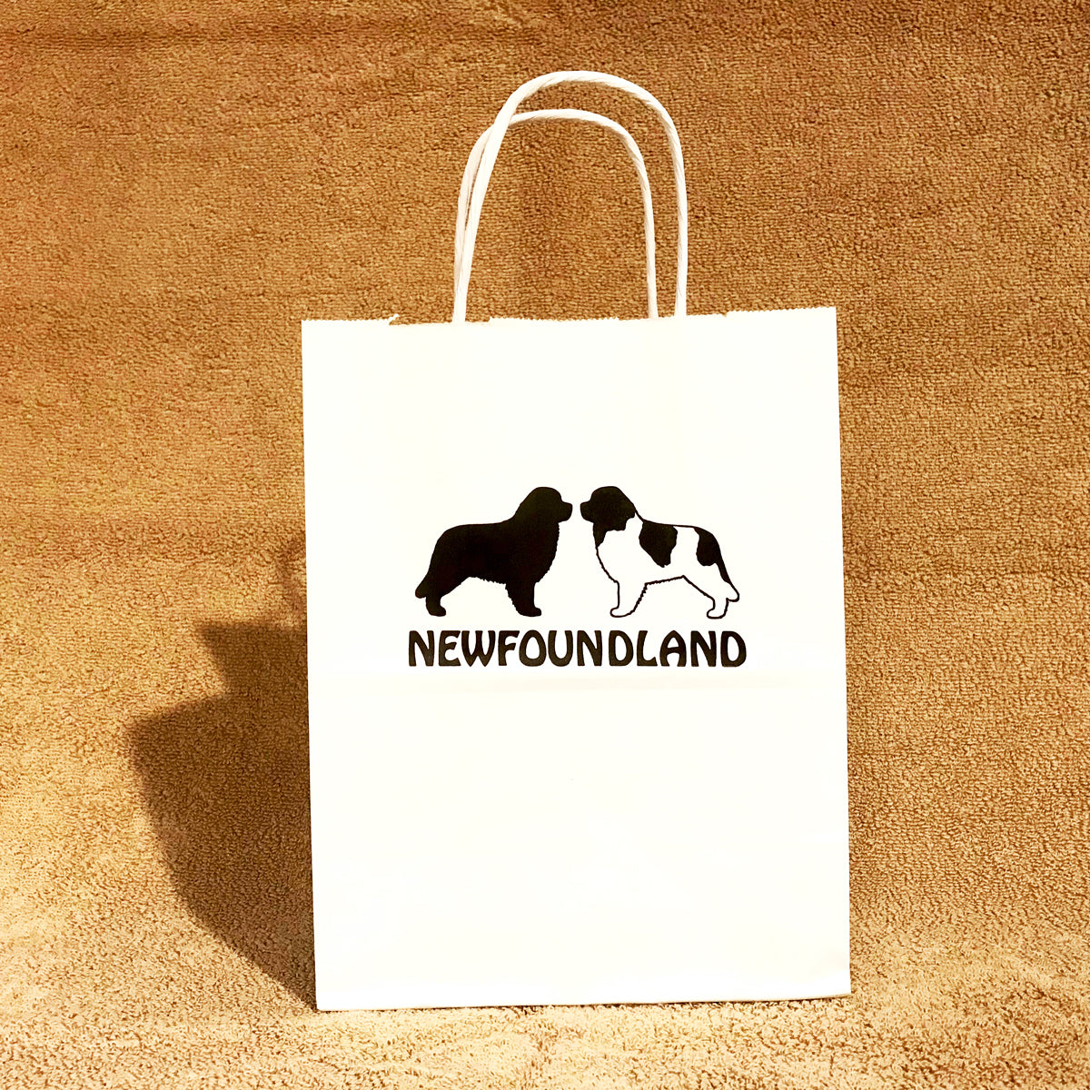 Large & Small White Newfie Gift Bags