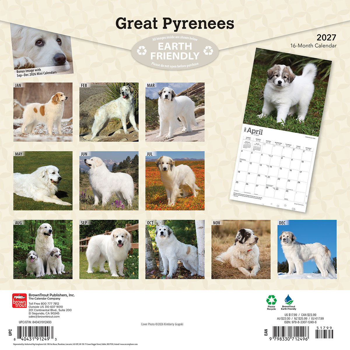 Great Pyrenees 2027 Calendar