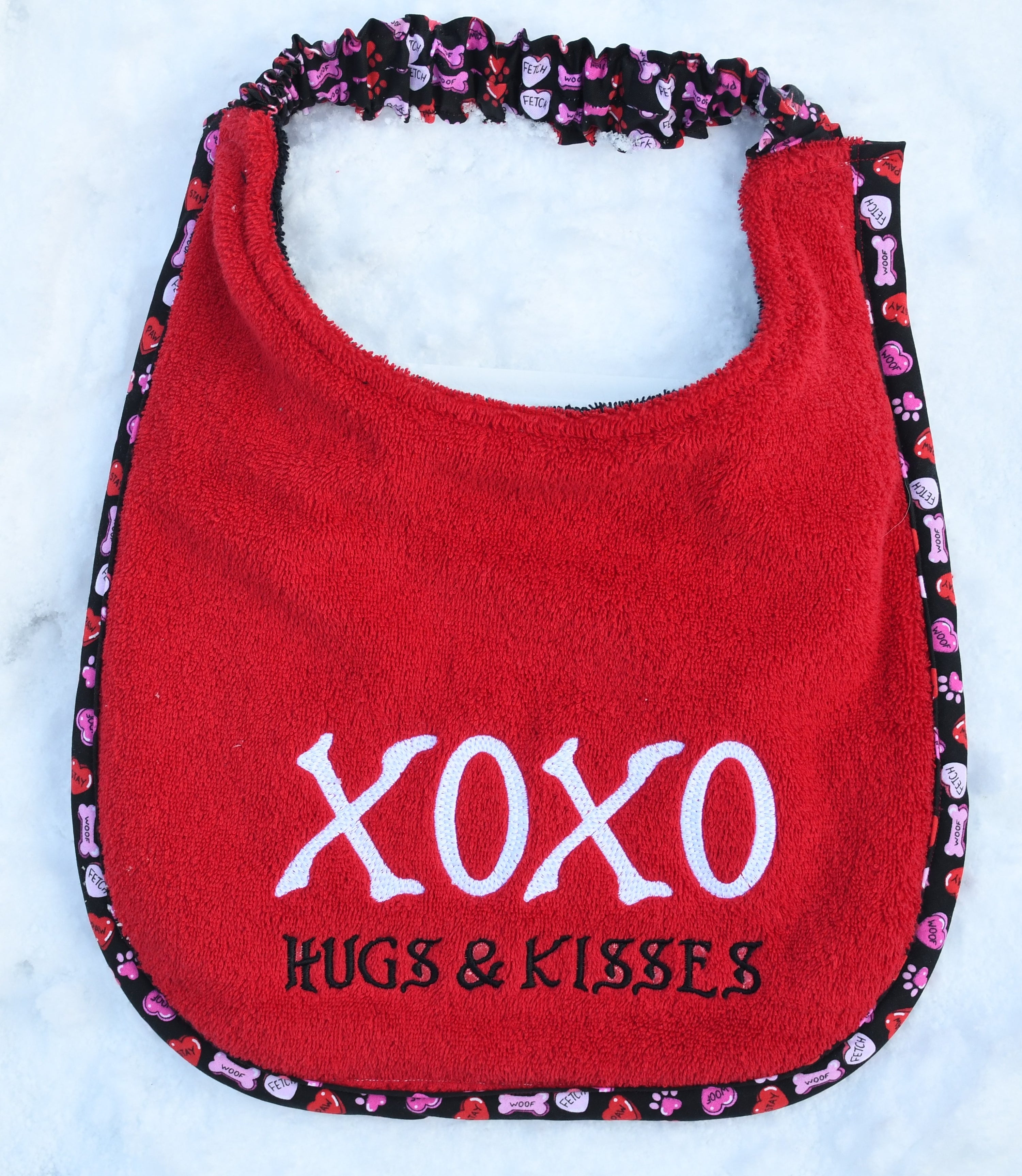 XOXO Hugs & Kisses, Drool Bib