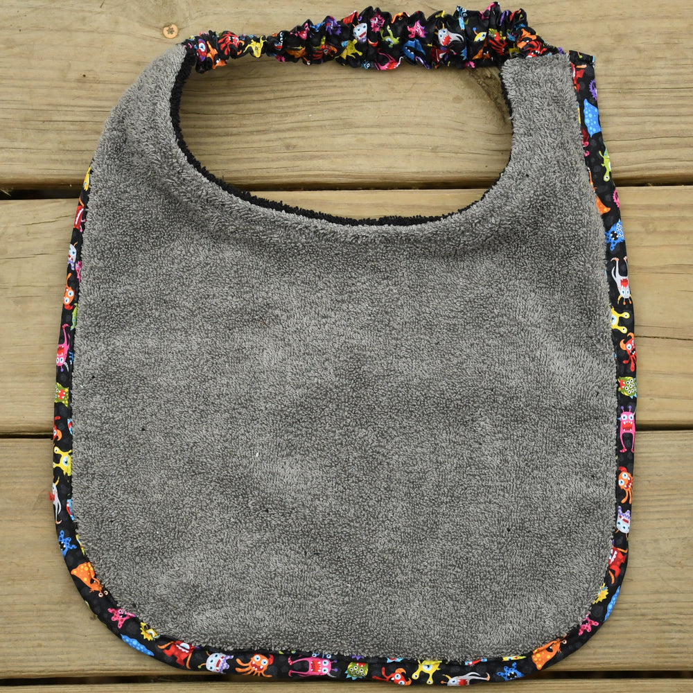 Plain Drool Bib - no embroidery (gray)
