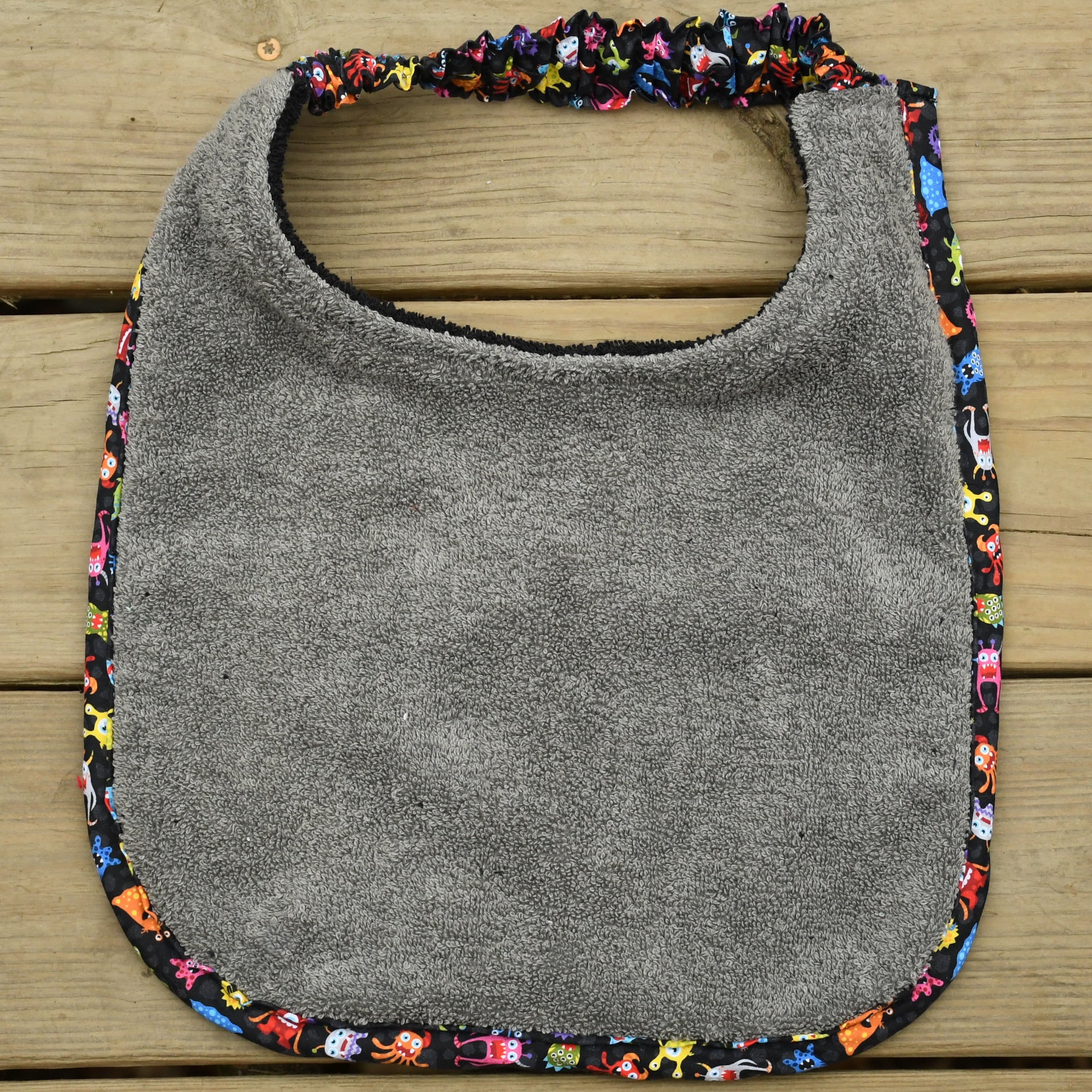 Plain Drool Bib - no embroidery (gray)