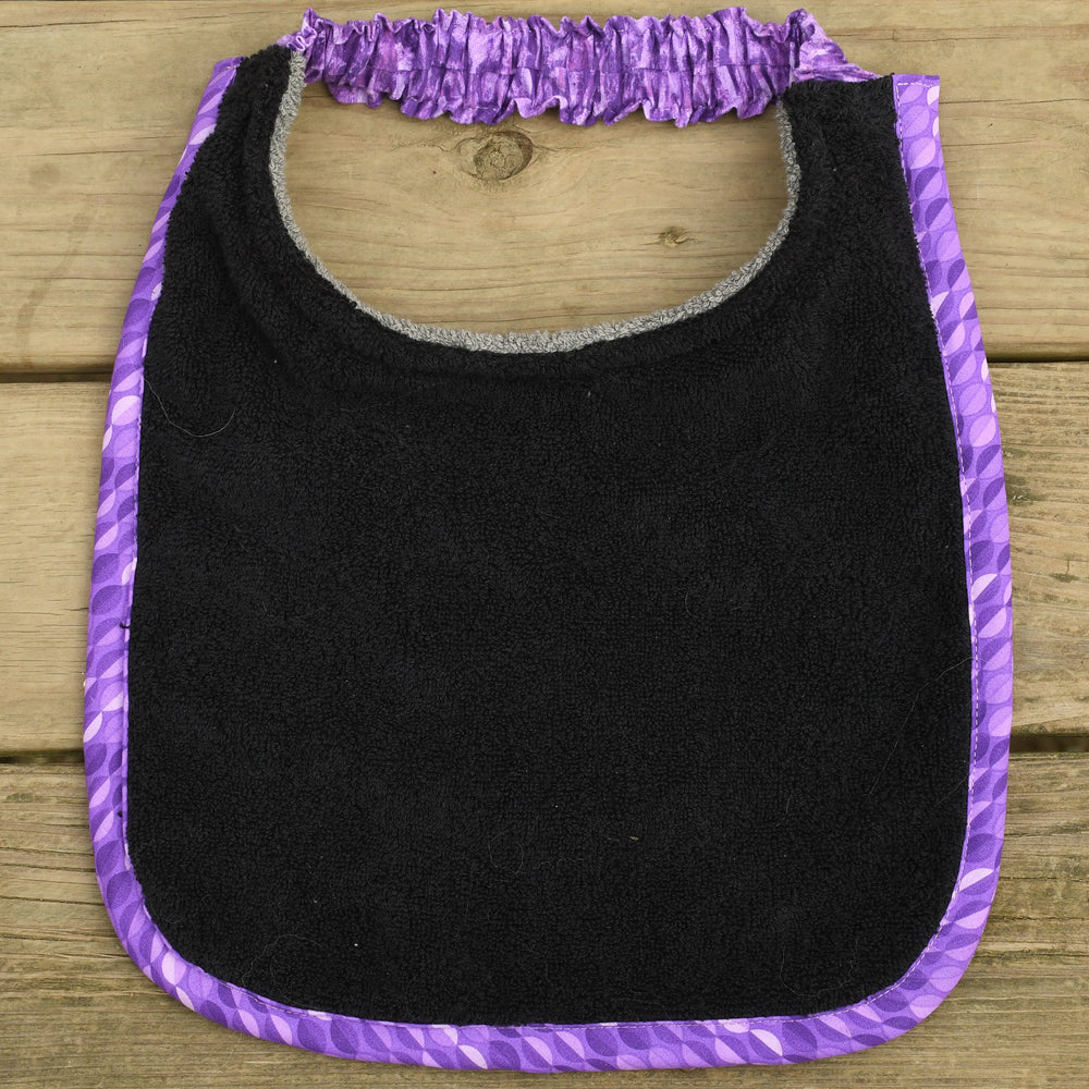 Plain Drool Bib - no embroidery (black)