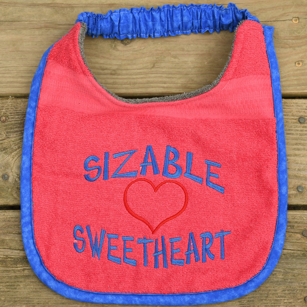 Sizable Sweetheart, Drool Bib (Pink)