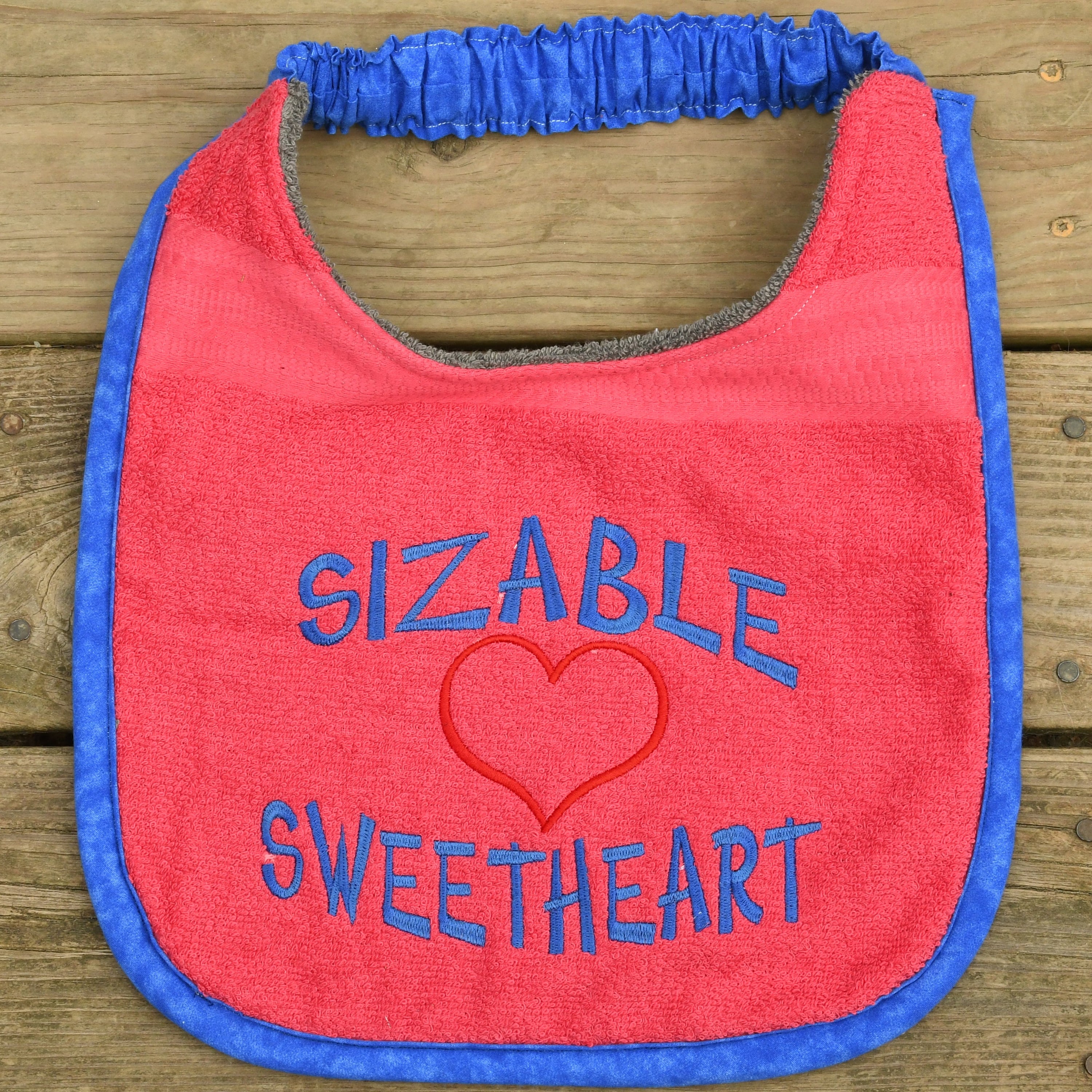 Sizable Sweetheart, Drool Bib (Pink)