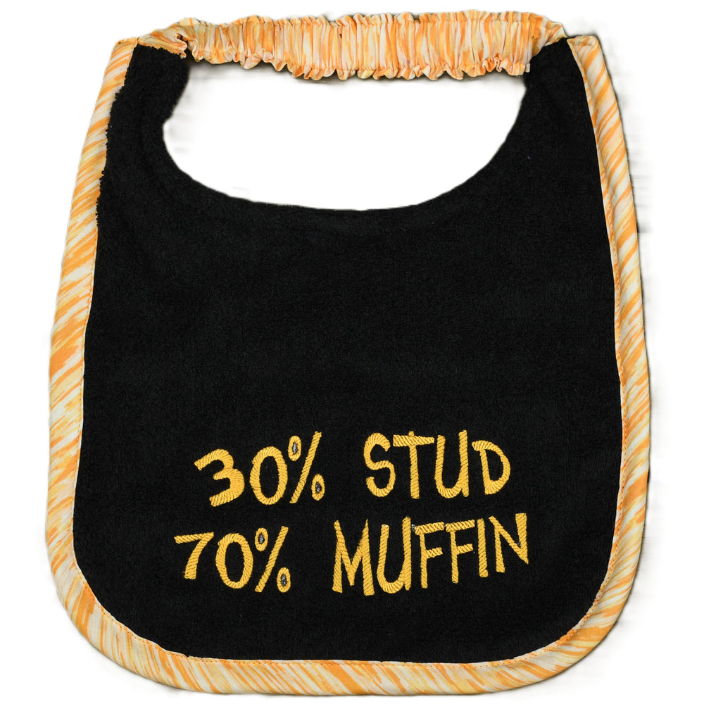 30% Stud 70% Muffin, Drool Bib