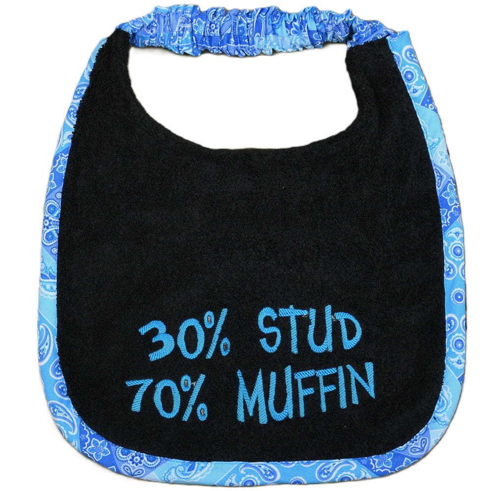 30% Stud 70% Muffin, Drool Bib