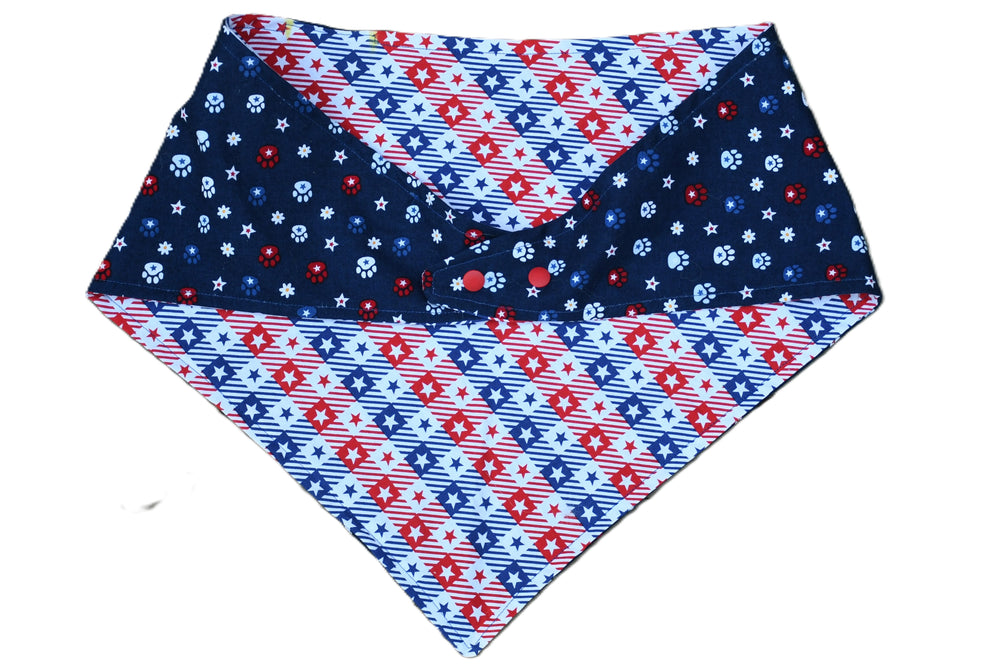 2 sided, adjustable quick snap bandana 2XL