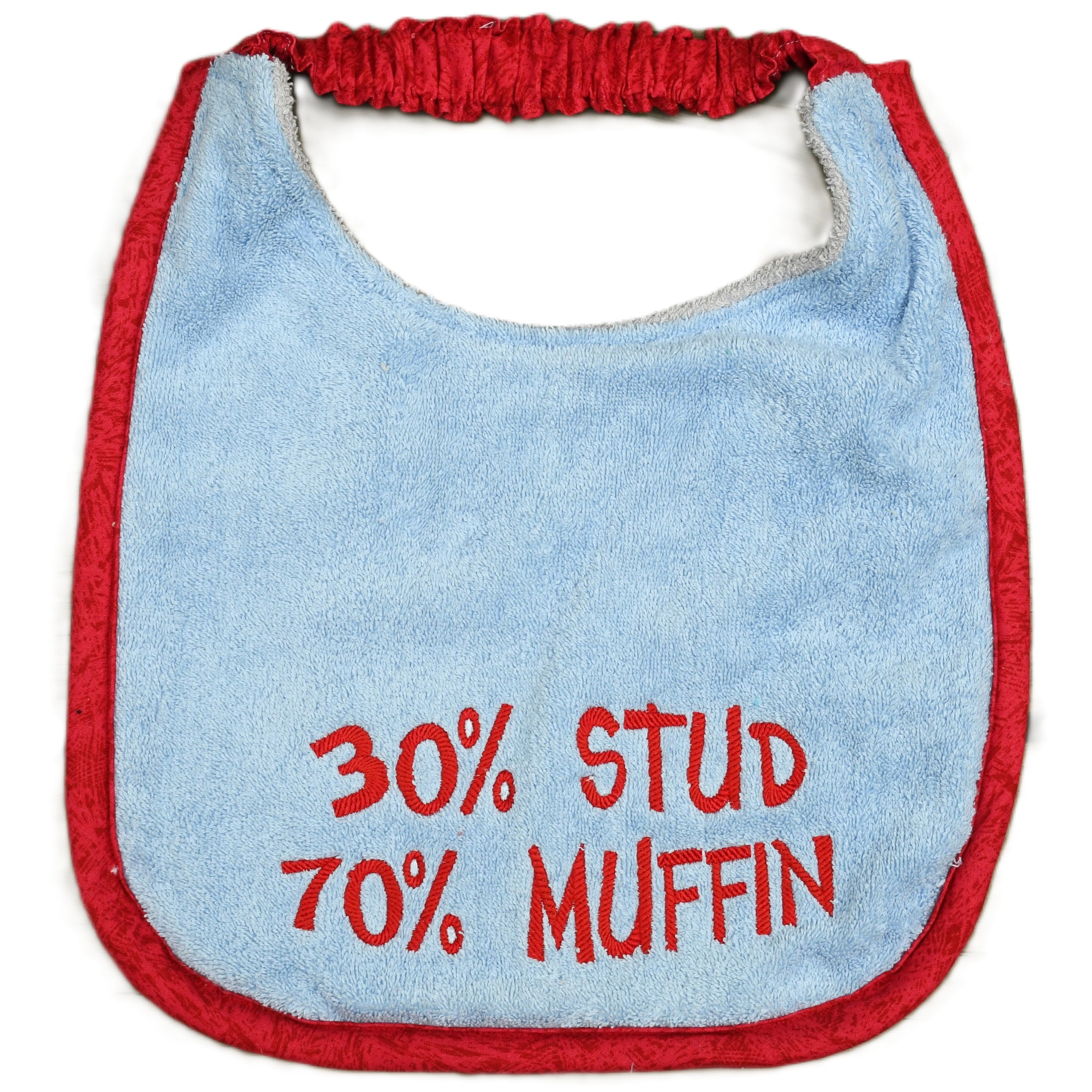 30% Stud 70% Muffin, Drool Bib