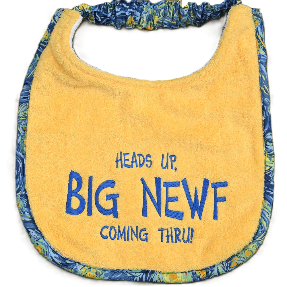 Heads up BIG NEWF coming thru!, Drool Bib