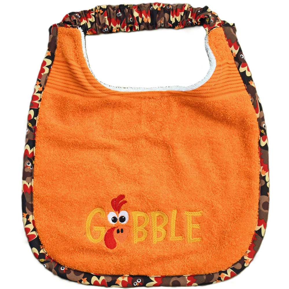 Gobble, Drool Bib (gold letters)