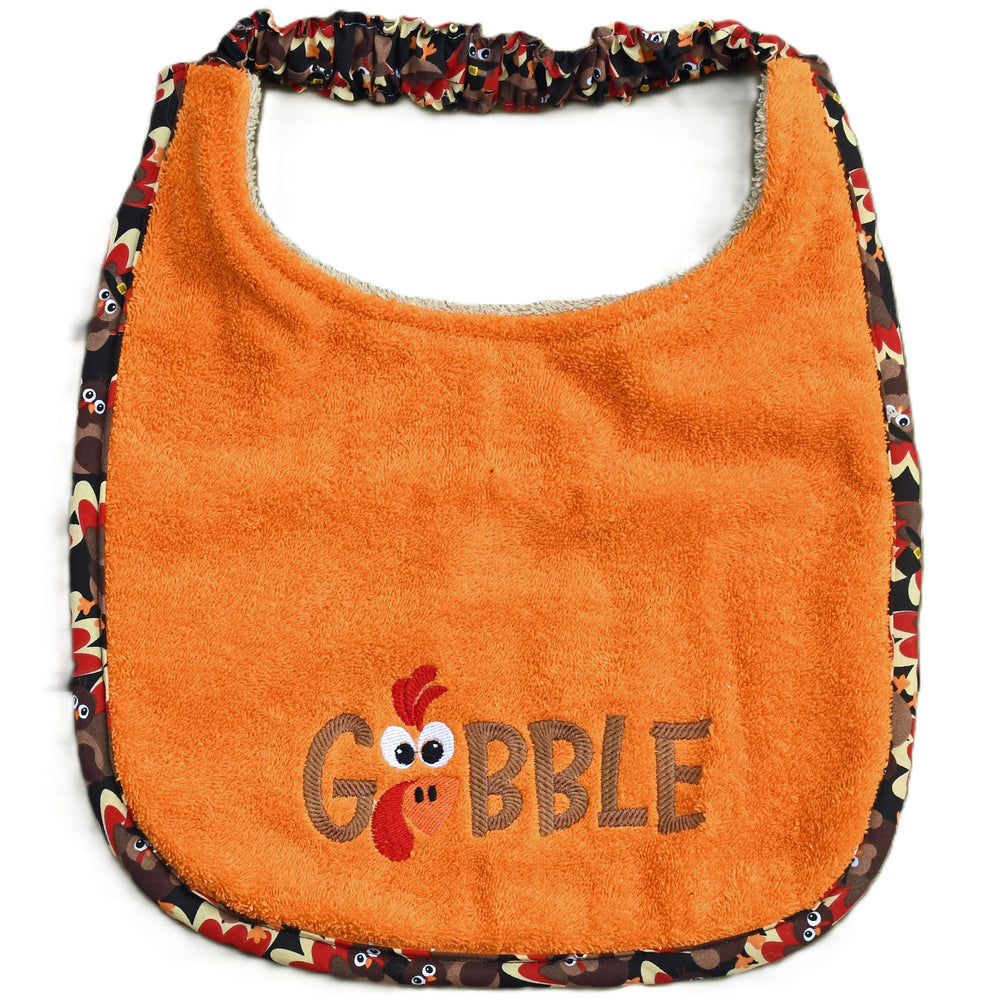 Gobble, Drool Bib (brown letters)