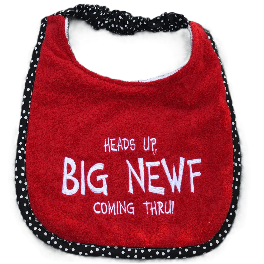 heads up big newf coming thru!, Drool Bib