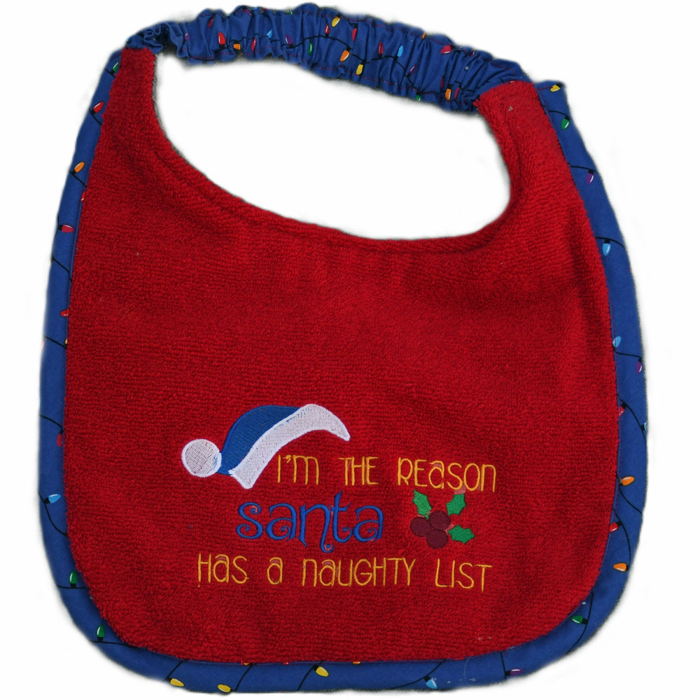 I'm the reason..., Drool Bib (blue and white hat)