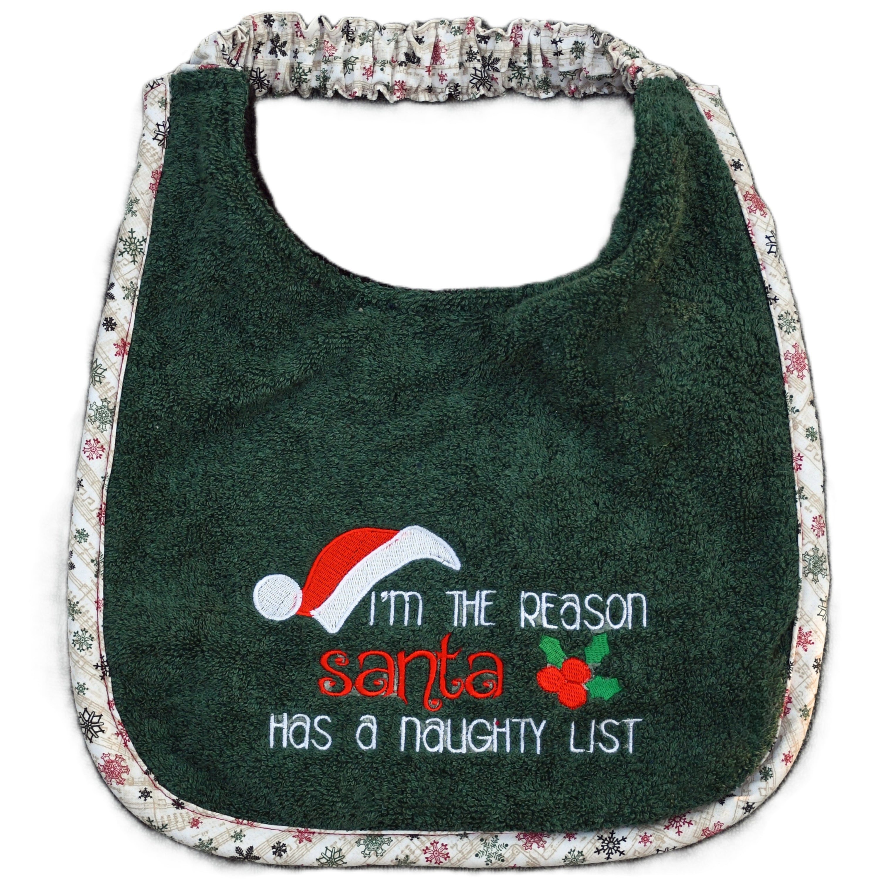 I'm the reason..., Drool Bib (red and white hat)