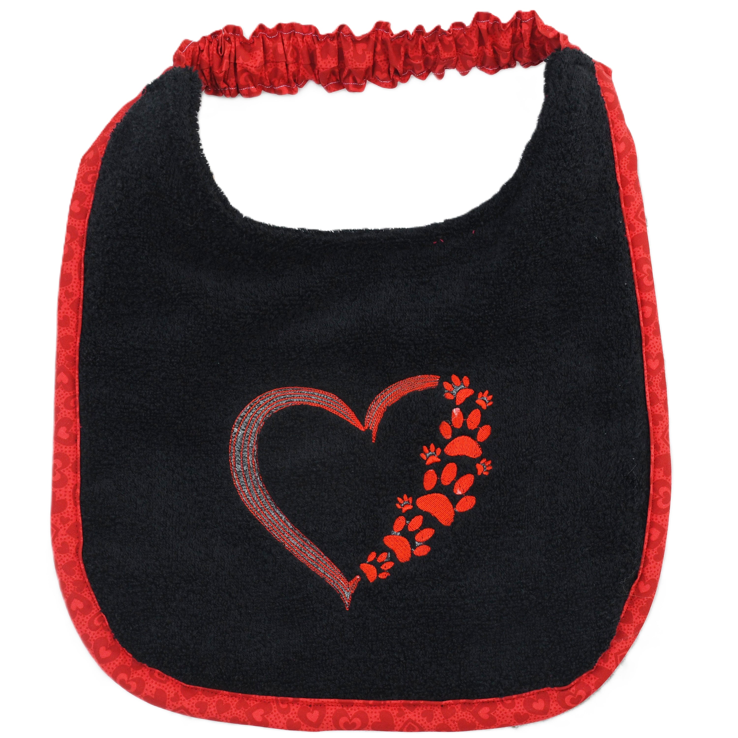 Heart and Paws, Drool Bib