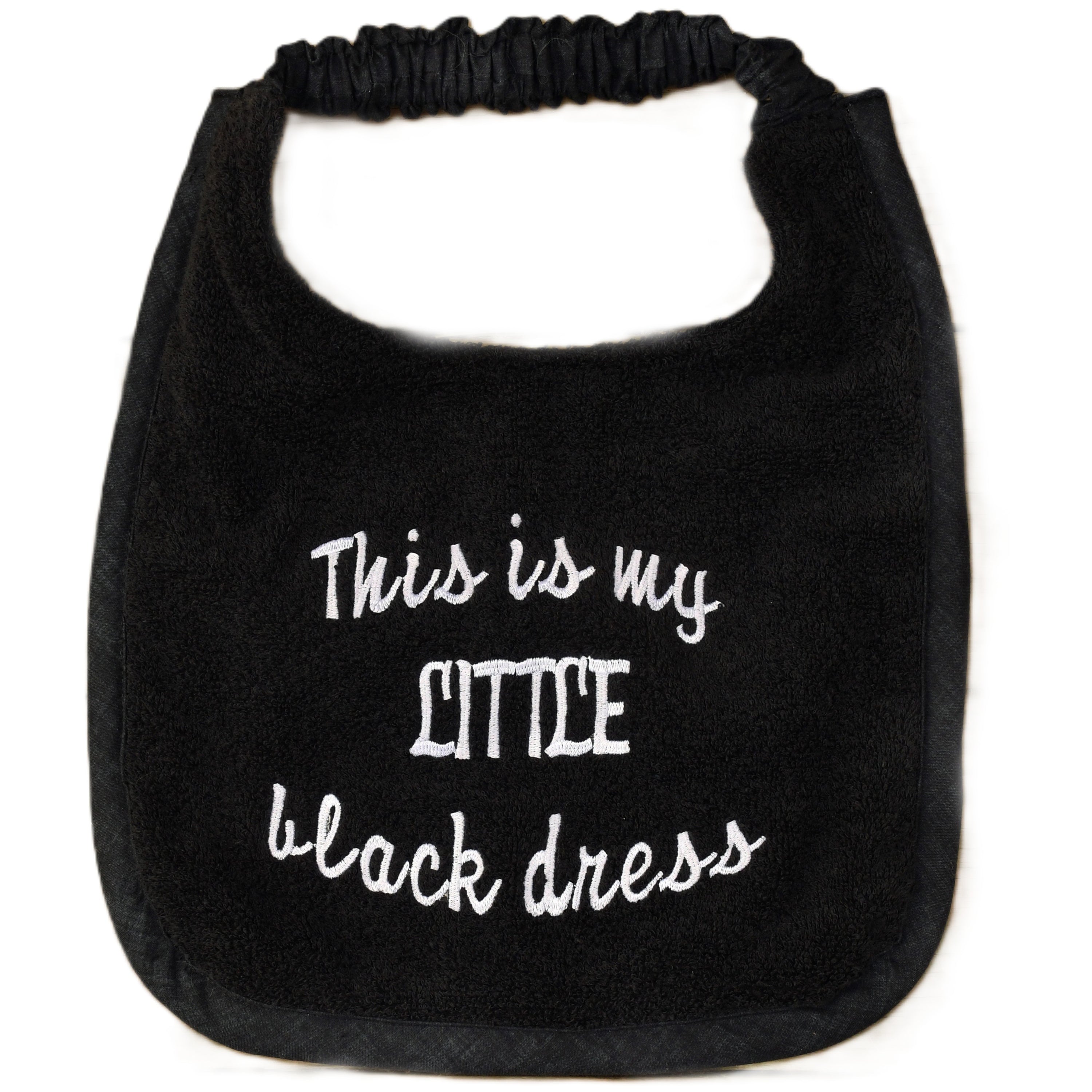 This is my little black dress, Drool Bib
