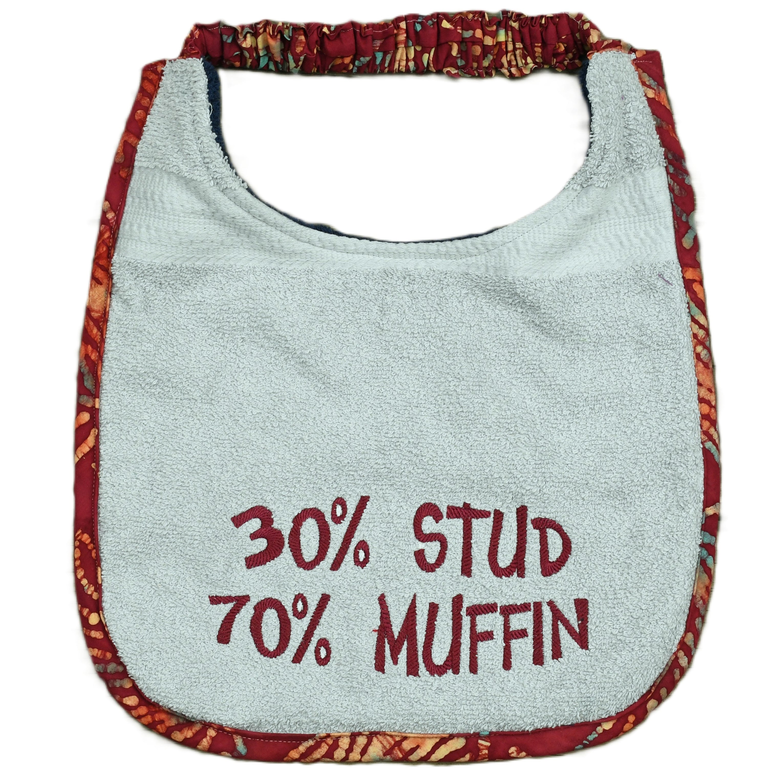 30% Stud 70% Muffin, Drool Bib