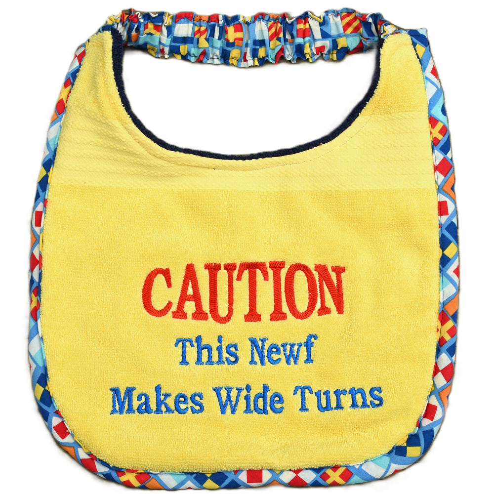 Caution - wide turns, Drool Bib