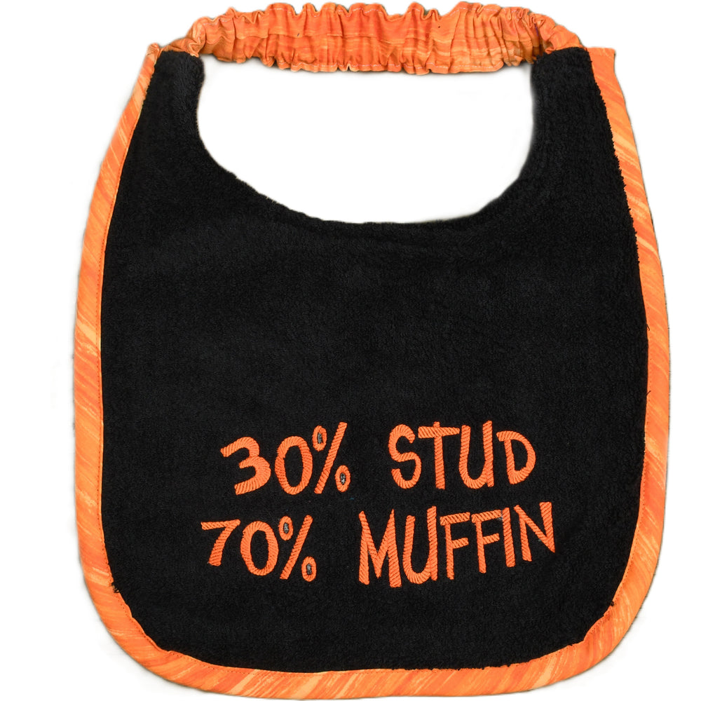 30% Stud 70% Muffin, Drool Bib