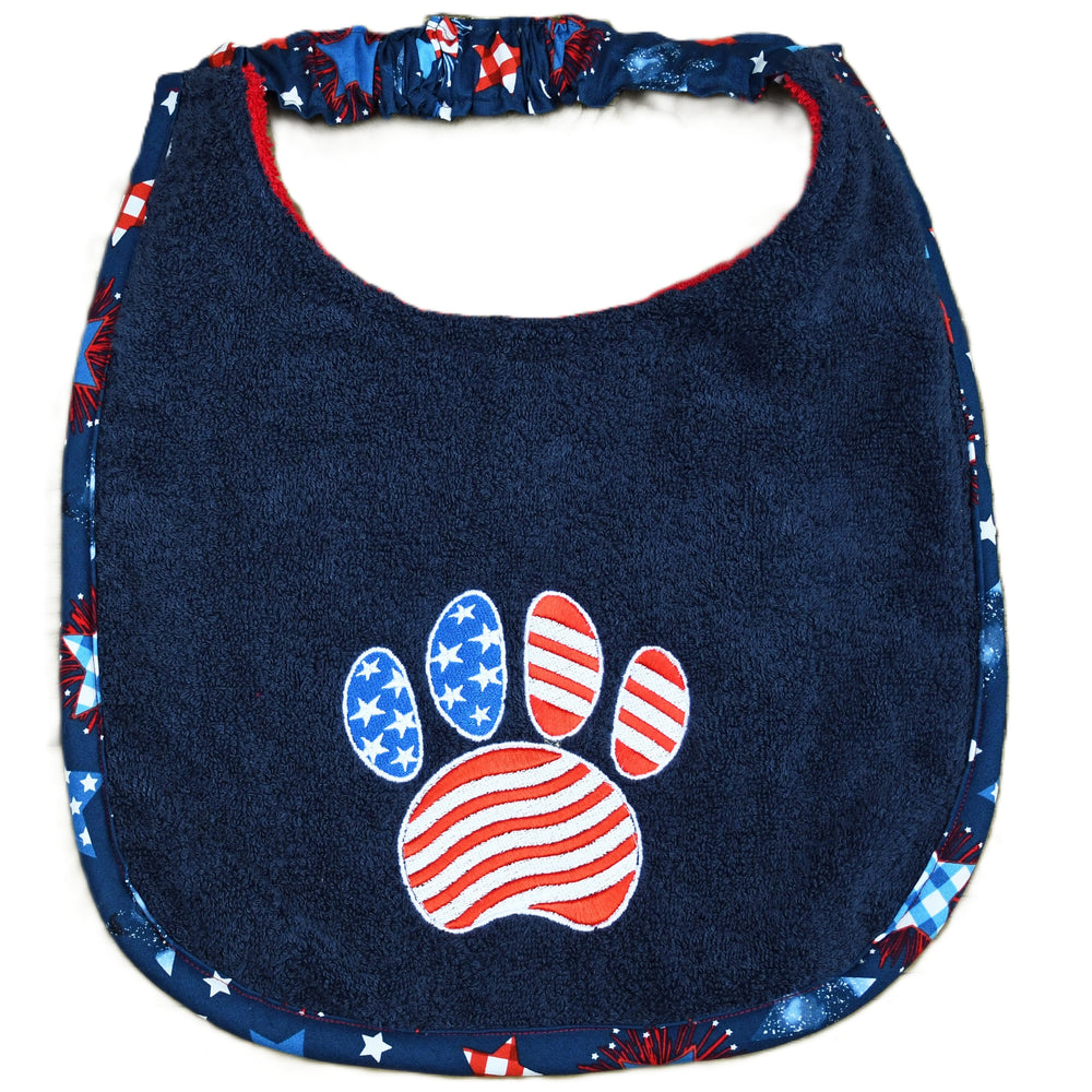Patriotic Paw, Drool Bib