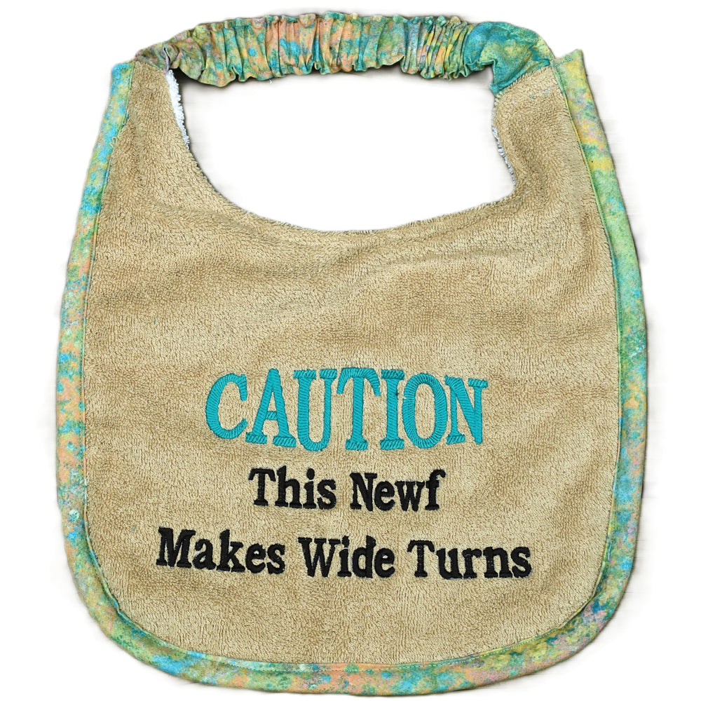 Caution - wide turns, Drool Bib