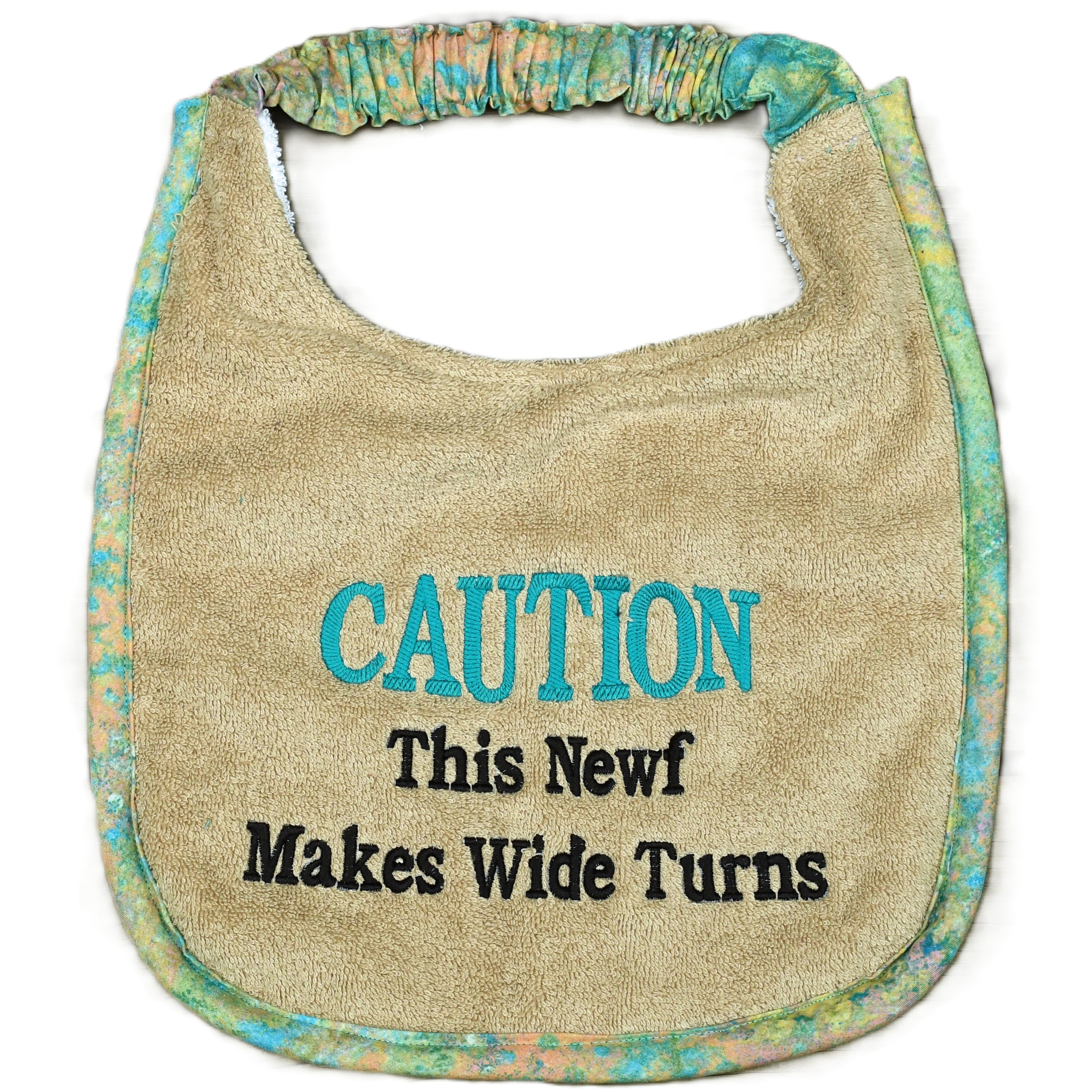 Caution - wide turns, Drool Bib