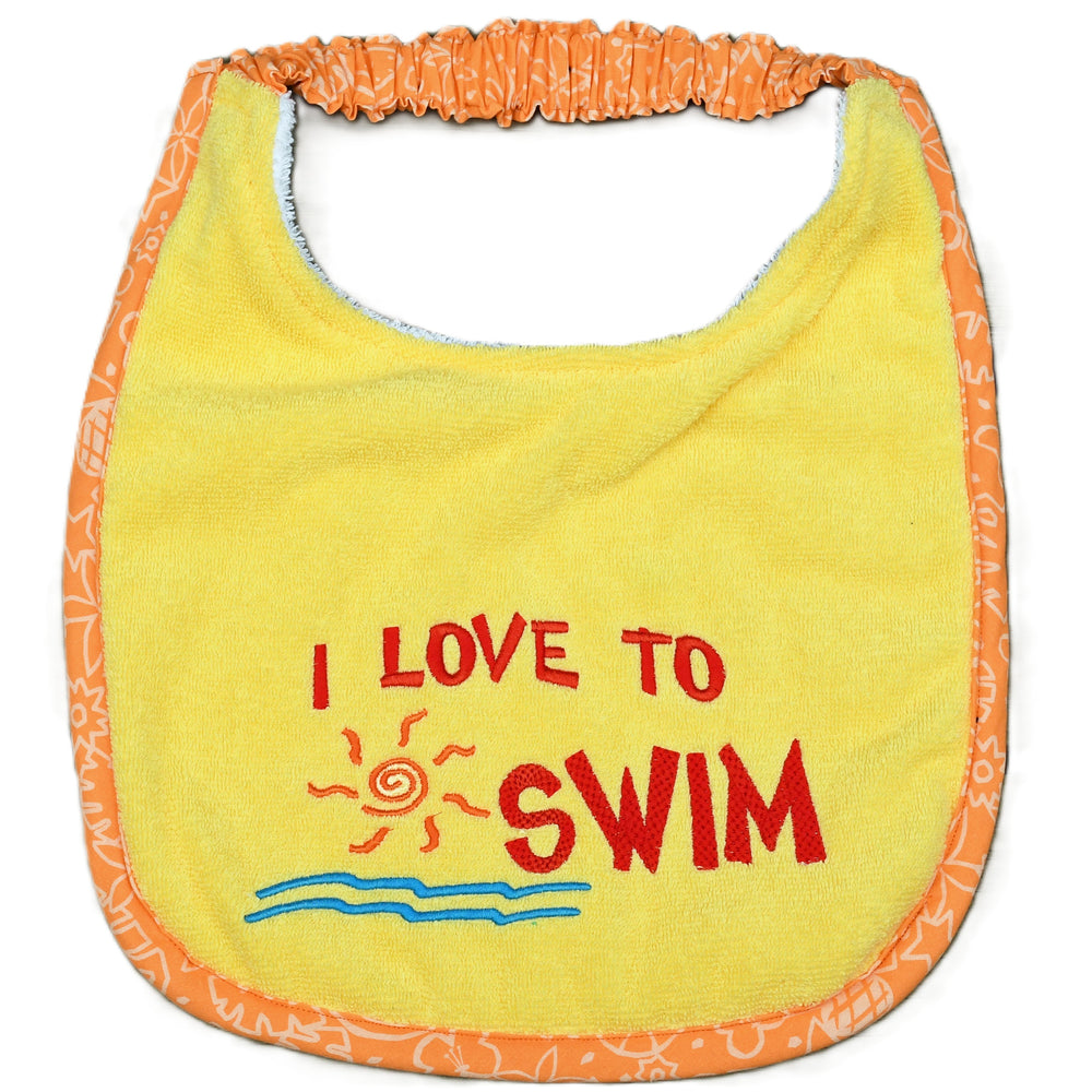 I love to swim, Drool Bib