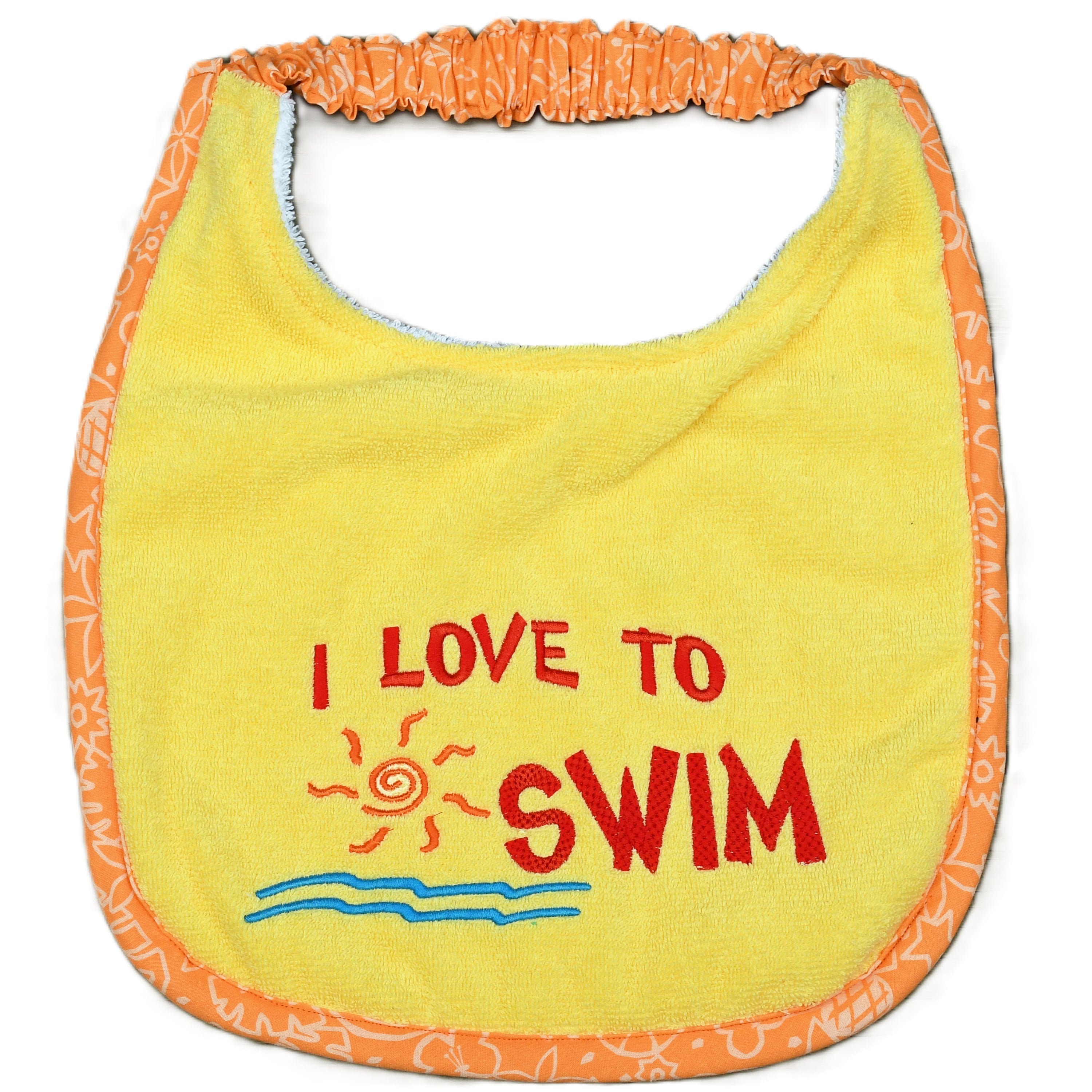 I love to swim, Drool Bib