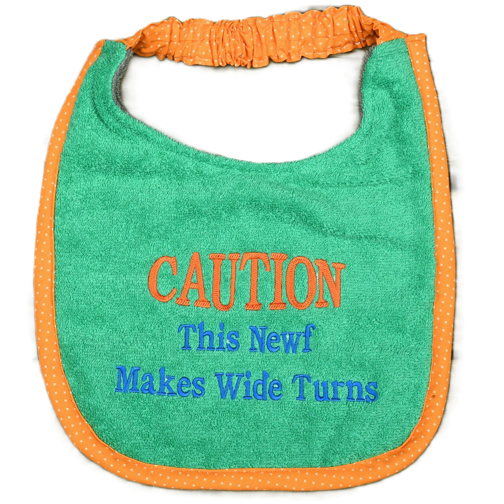 Caution - wide turns, Drool Bib