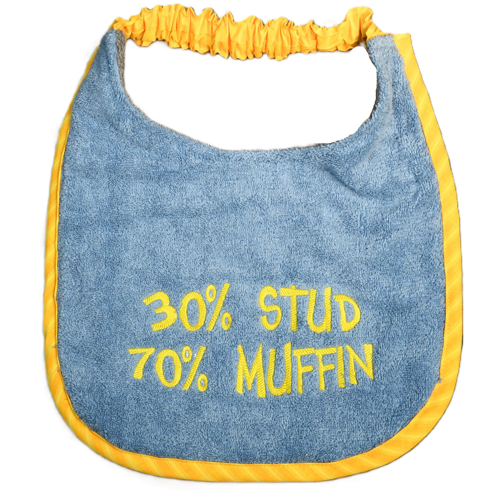 30% Stud 70% Muffin, Drool Bib