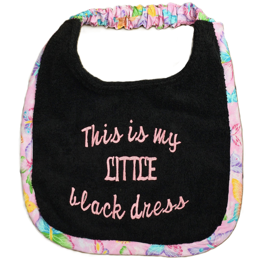 This is my little black dress, Drool Bib