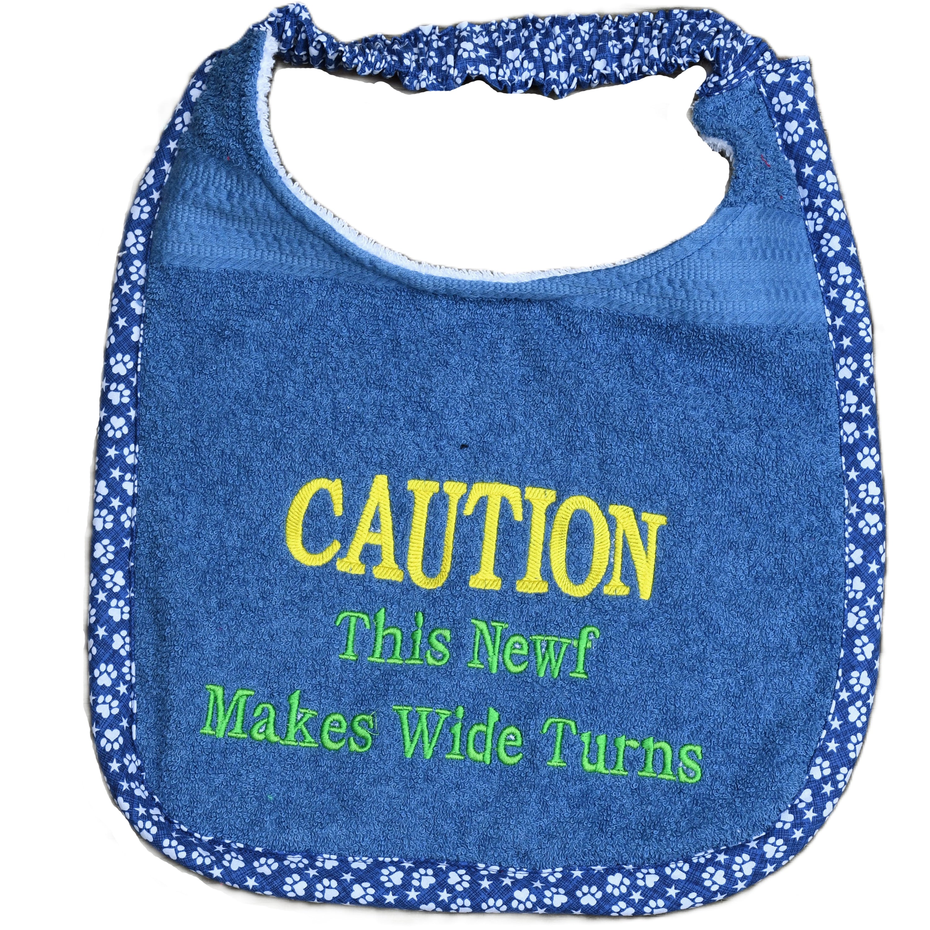 Caution - wide turns, Drool Bib