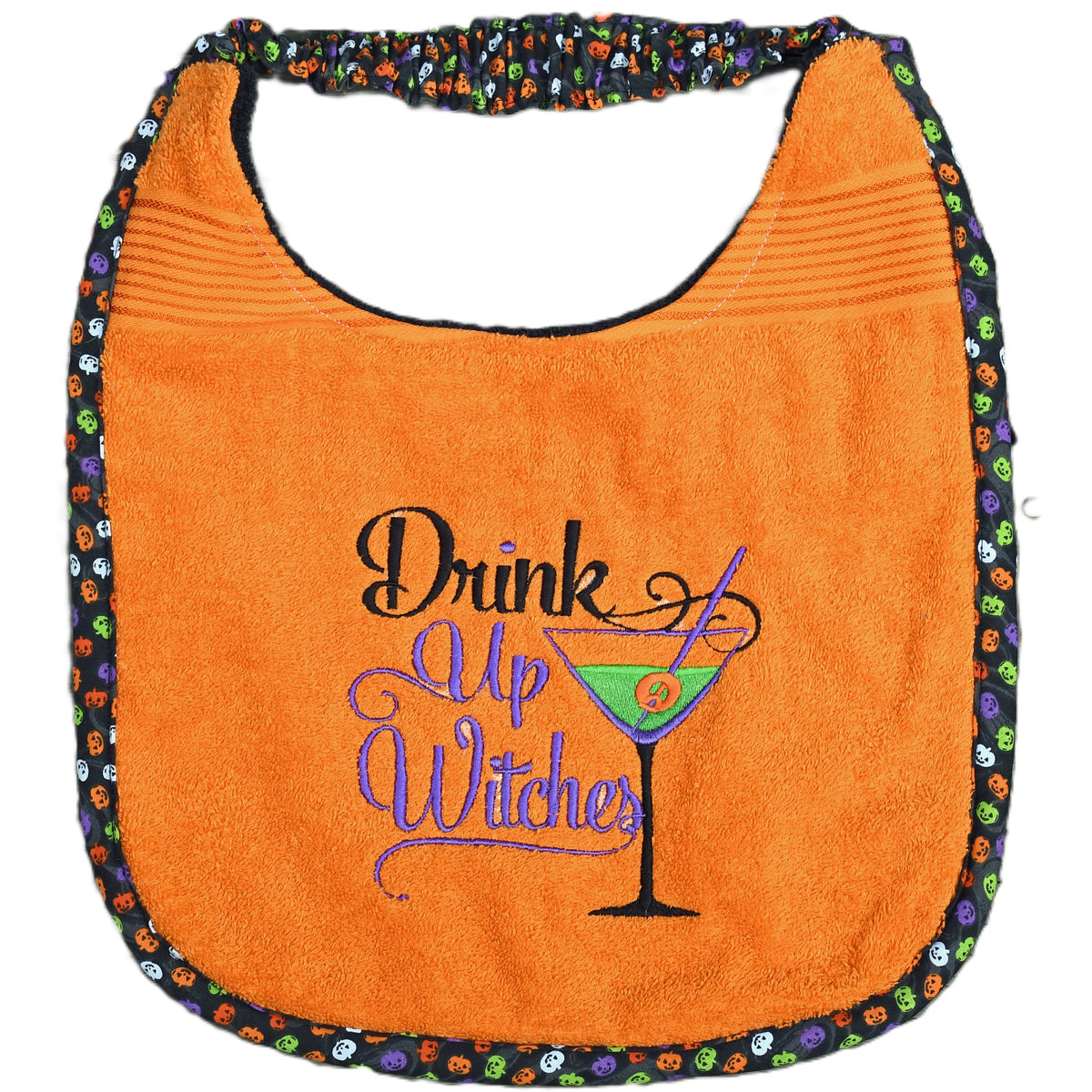 Drink Up Witches, Drool Bib (green drink)
